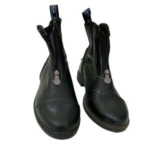 Ovation Women’s Boots Black Zip Paddock Size 7/38 Horseback Riding